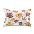thumbnail image 7 of Yayeee Pillowcase King Size Set of 2 Satin Wrinkle Resistant Pillow Case, Gray Autumn Leaves, 7 of 7