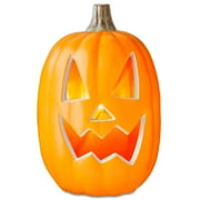Lighted Blow Mold Pumpkin Decoration, Orange, 16", Halloween by Way To Celebrate