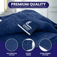 thumbnail image 5 of Linteum Textile 100% Cotton Premium Washcloths, 12x12 Inches [Pack of 24] Blue, 5 of 7
