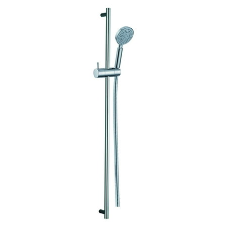 Hand Shower Rail - ALFI brand AB7938-BN Brushed Nickel Sliding Rail Hand Held Shower Head Set with Hose