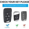 thumbnail image 2 of Key Fob Cover Compatible with Volkswagen Atlas Alltrack Jetta Passat Tiguan Keychain Case Holder Protector,Black, 2 of 8