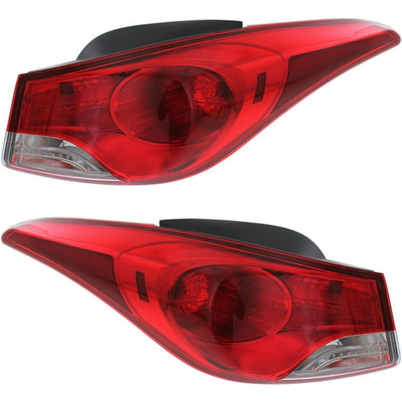 For 2011-2013 Hyundai Elantra Tail Light Driver and Passenger Side Bulbs Included DOT Certified HY2804119, HY2805119 | 92401-3Y000, 92402-3Y000 ;for Sedan