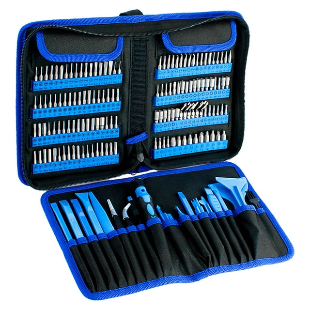 GROWTH TANK 180 in 1 Precision Screwdriver Set Electronic Repair Kit for PC Game Black Blue