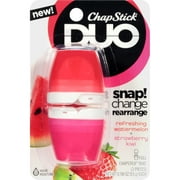 (3 pack) (3 pack) ChapStick Duo Lip Balm, Refreshing Watermelon Strawberry Kiwi