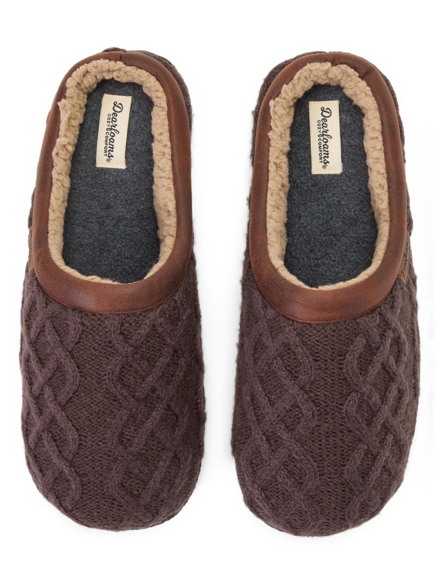 Dearfoams Cozy Comfort Men's Fisherman Knit Clog Slippers