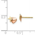 thumbnail image 2 of Beautiful 14k Yellow & Rose Gold Madi K CZ Heart and Cross Post Earrings, 2 of 2