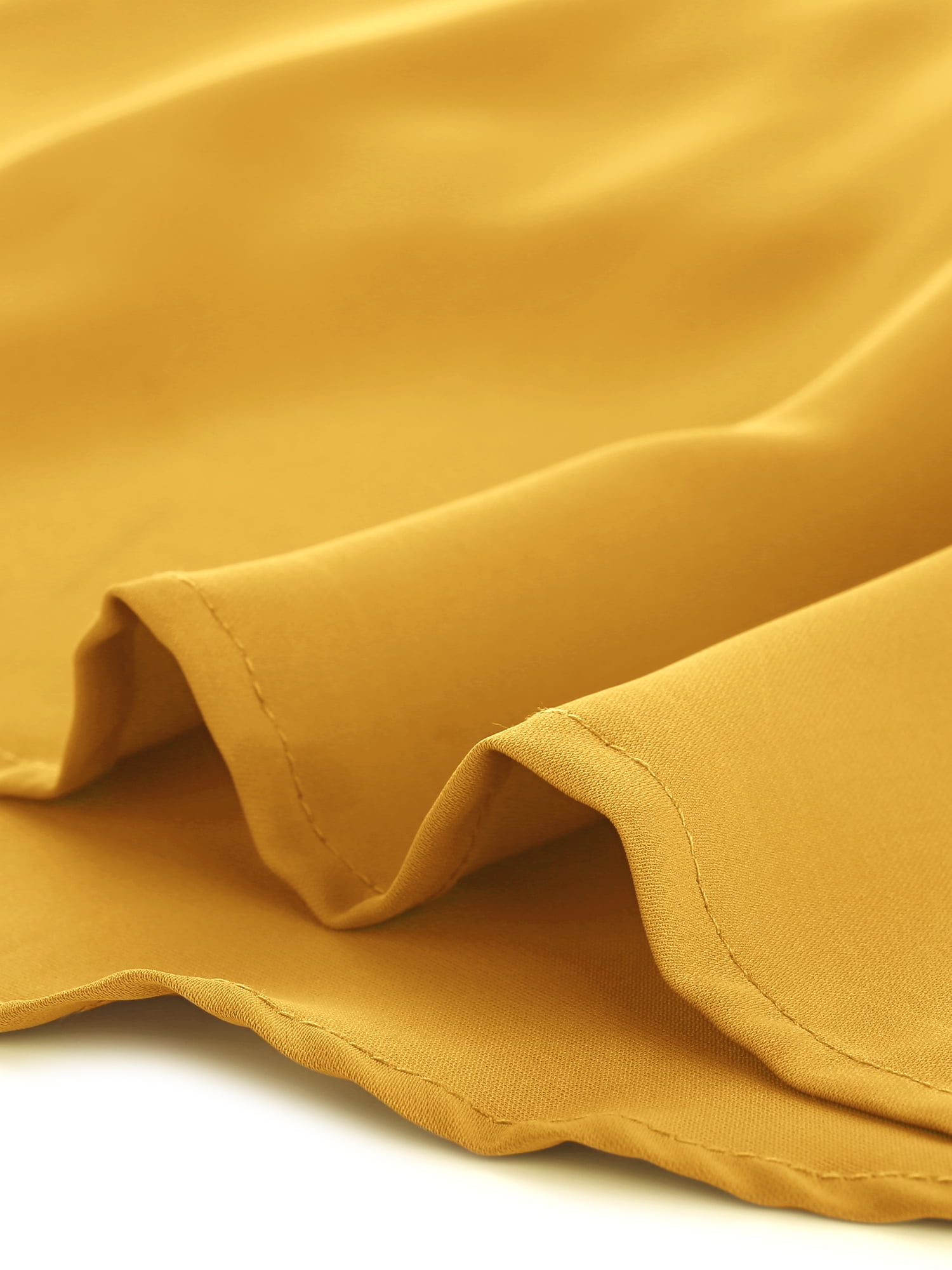 DARING DIVA Women's Ruffled Trim Pleated Plain Blouse Top S Yellow