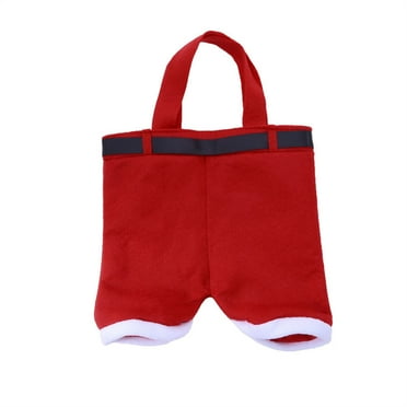 Zmeidao 2 Pcs Christmas Double Wine Bottle Gift Bags, Christmas Candy Bag, Portable Reusable Wine Gift Bags with Handle, for Christmas Xmas Party Holiday Home Dining Table Decoration