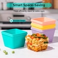 thumbnail image 3 of Micebay 1-Cup Silicone Freezer Molds with Lids, Individual 4-Pack Portion Soup Cubes Freezer Trays for Food Storage, Oven & Dishwasher Safe, BPA-Free, Silicone Freezer Containers for Meal Prep, 3 of 11