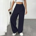 thumbnail image 5 of BLOCLOALO Dress Pants Baggy Pants Womens Casual Wide Leg Dress Pants High Waist Tailored Down Trousers with Pockets Wide Leg Pants Palazzo Pants Comfortable Pants Bu1 Xxl, 5 of 8