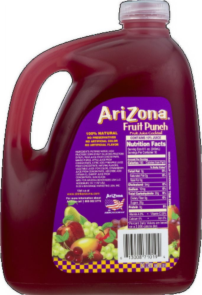 2X-AriZona Fruit Punch Fruit Juice Cocktail - 128 fl oz