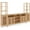 Natural Wood, variant on OUTGOODS Farmhouse Entertainment Center for 70" TVs, Engineered Wood, 3-Piece