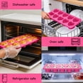 thumbnail image 5 of Ice Cube Tray With Lid - 3 Pack 2 Tbsp Trays For Freezer  Stackable Easy Release Large Molds Chocolate Iced Coffee & Juice (10-heart Rose Red), 5 of 7