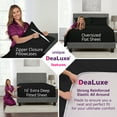 thumbnail image 6 of DeaLuxe Bedding 21” Full Size - Extra Deep Pocket Sheets - Super And Ultra Deep Bed Sheets - For Deep Mattress - 4 Piece Bed Sheet Set - Easily Fits Deep Mattress - Black, 6 of 8