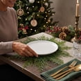 thumbnail image 6 of Tyidzon Christmas Pine Placemat, Artificial Round Greenery Placemat Reusable for Christmas Party Decorations, 6 of 7