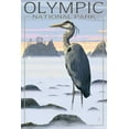 thumbnail image 1 of Olympic National Park, Heron and Fog Shoreline (16x24 Giclee Gallery Art Print, Vivid Textured Wall Decor), 1 of 3