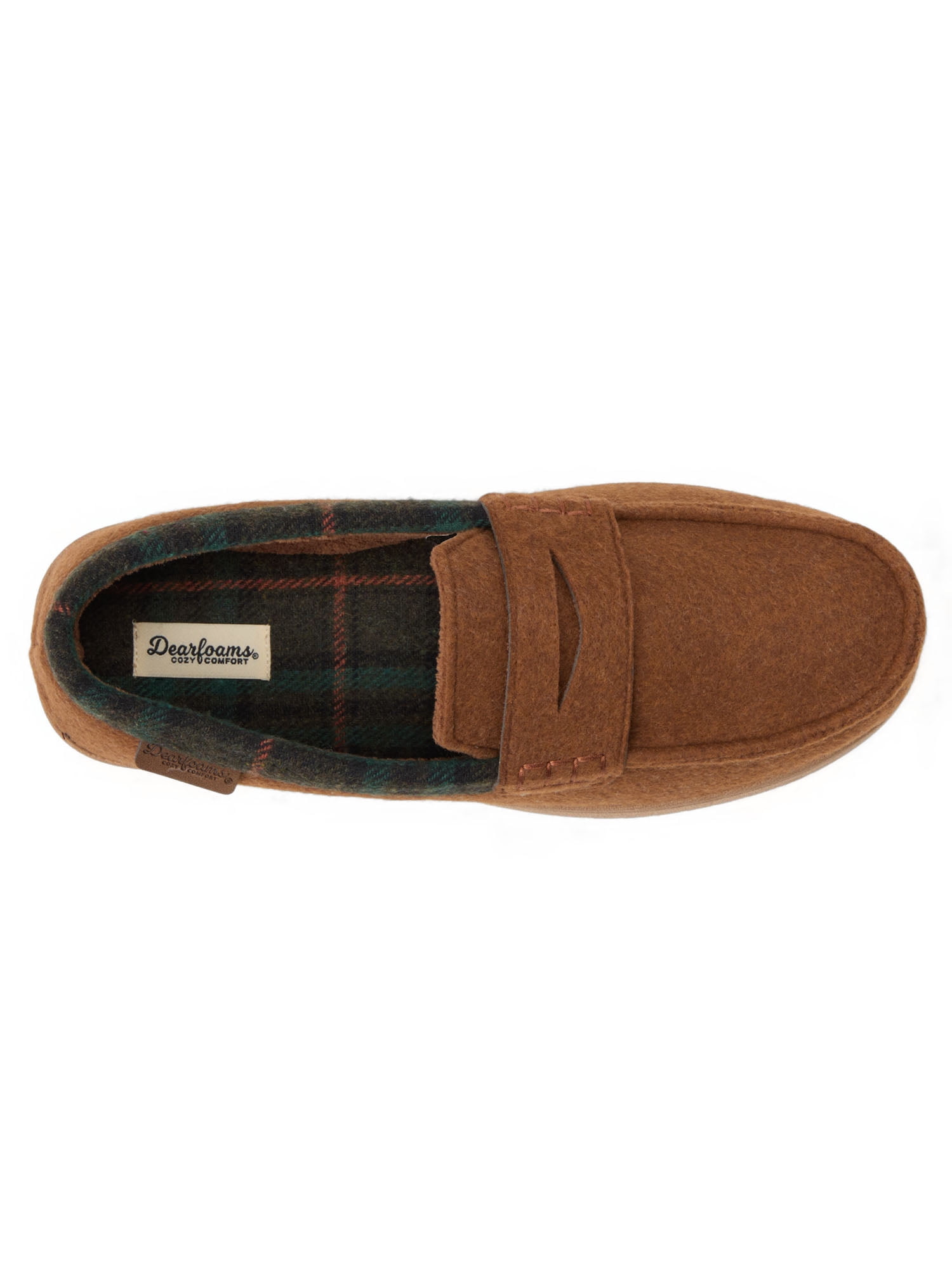 Dearfoams Cozy Comfort Men's Felted Penny Moccasin Slippers