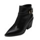 thumbnail image 1 of NECHOLOGY Botas Mujer Adulto Femenino Zapatos Botines de mujer Botines de tacón grueso con punta en para mujer, zapatos de fiesta a la , botines (Black, 7), 1 of 5