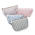 thumbnail image 5 of Kcolen -Tone Striped Zipper Pouch for Travel Makeup and Portable Storage Organizer Bag, 5 of 7