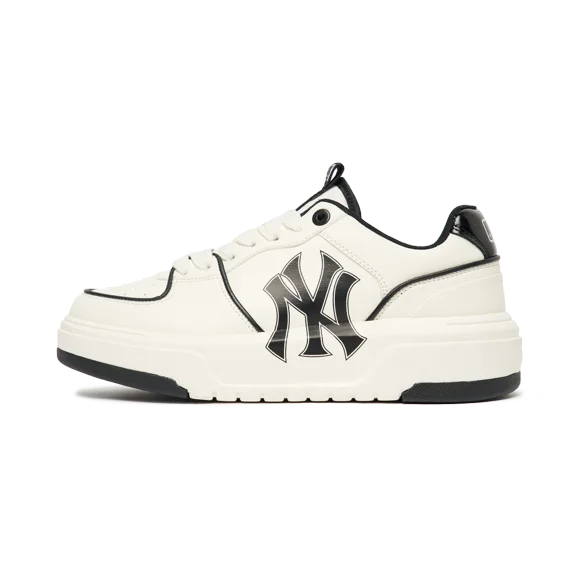 MLB Chaussures à Doublure Épaisse New York Yankees NY Blanc/noir Unisexe Chaussures de Course