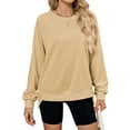 thumbnail image 4 of TEMOFON Blouses for Women Casual Long Sleeve Tunic Tops Fall Dressy Crew Neck Oversize Sweatshirts Loose Shirts for Women Winter Clothes, 4 of 9