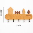 thumbnail image 2 of EIMELI No Drilling Wooden Key Holder Reusable Key Organizer Racks for Kitchen Bathroom Hallway, 2 of 2