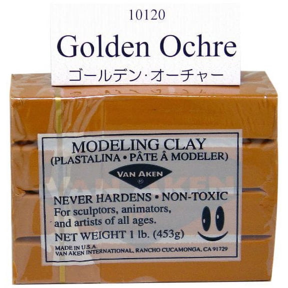 Van Aken Plastalina Modeling Clay - 1 lb, Golden Ochre