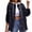 Black, variant on Zefriona Womens Denim Jacket Long Sleeve Oversized Jean Coat with Removable Hood 100% Denim Green Size L