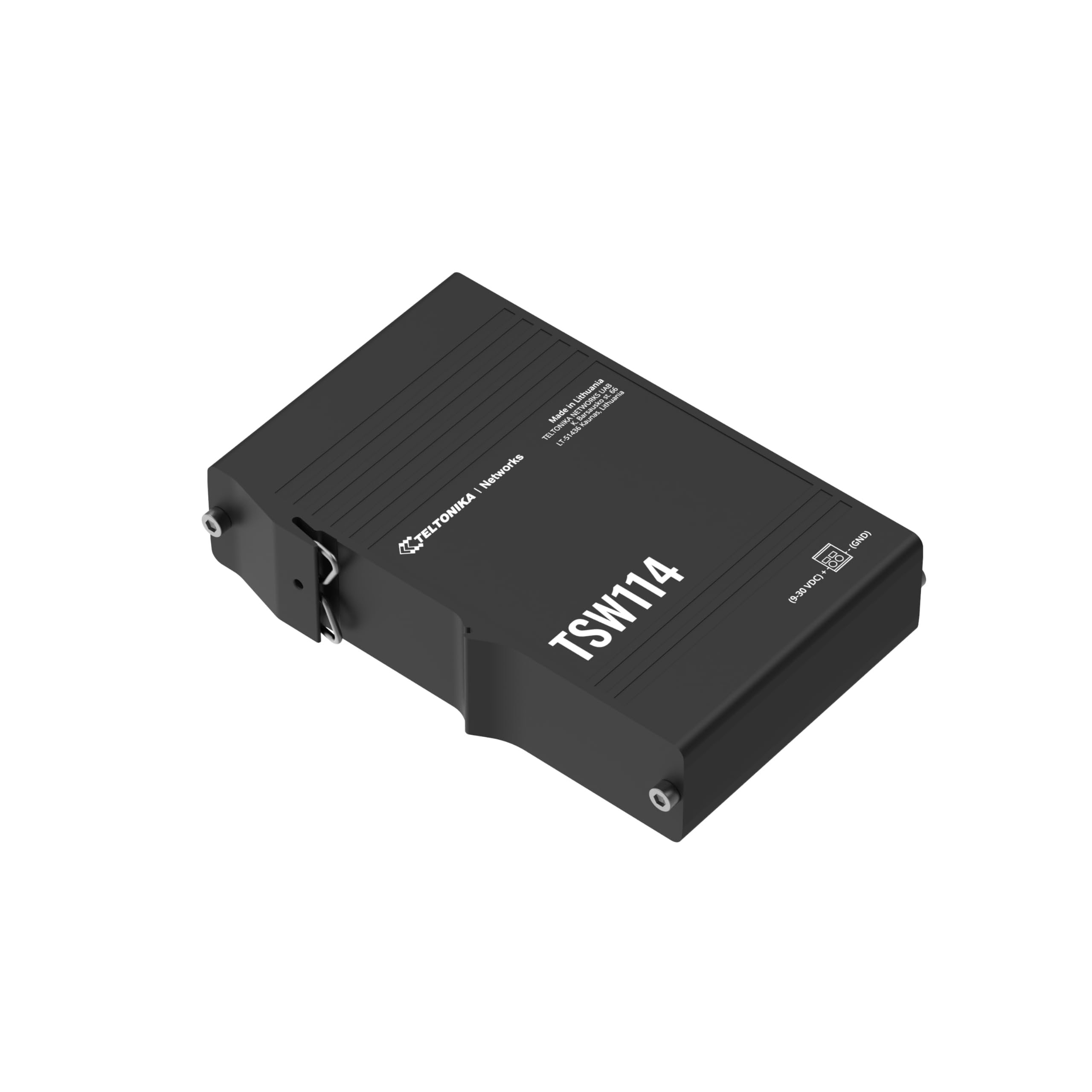 Teltonika TSW114 DIN Rail POE+ Switch 1 Gibabit Port 4 Gigabit POE+ Ports