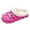 Hot Pink, variant on Floral Platform Garden Clogs Slippers for Women Girls with Fleece Lined Winter Warm Flower Memory Foam Indoor Outdoor Slip on Slides Mules House Shoes