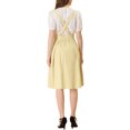 thumbnail image 3 of INSPIRE CHICWomen's Cute Suspender Skirt High Waist Overall Corset Skater Short Mini Skirt L Beige Apricot, 3 of 6