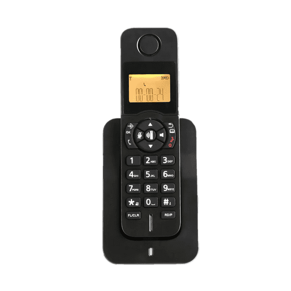 Teléfono Inalámbrico Fijo Moderno Con Lcd Para Casa Oficina Malubero Negro