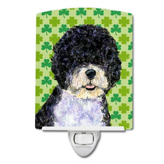 Portuguese Water Dog St. Patrick's Day Ceramic Night Light