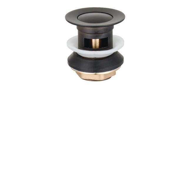 Kingston Brass KB6000 Complement Push-Up Drain with Overflow, Matte Black
