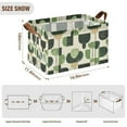thumbnail image 7 of Yayeee Foldable Storage Basket for Shelves with Handles Waterproof Cloth Bins, Green Circle, 7 of 7