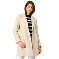 thumbnail image 1 of Abrigo Largo Abotonado De Manga Larga Con Solapa Con Muesca Clásica Invierno Para Mujer Beige XS, 1 of 6