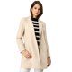 thumbnail image 1 of Abrigo Largo Abotonado De Manga Larga Con Solapa Con Muesca Clásica Invierno Para Mujer Beige XS, 1 of 6