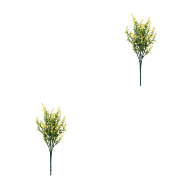 Naiovety 2 piezas Amplia gama de usos Decoración de plantas artificiales para cualquier ocasión y espacio Respetuoso del medio ambiente amarillo 2piezas
