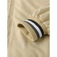 thumbnail image 3 of Stripe Edge Bomber Jacket, Men's Casual Stand Collar Zip Up Jacket For Spring Summer Outdoor, 3 of 5