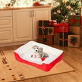 thumbnail image 6 of ToyKingdee Christmas Dog Bed Pet Red Sleigh Cat Sofa with Plush Synthetic Fur, Washable Cozy Christmas Pet Bed for Small to Large Dogs Indoor Outdoor Use, 6 of 6