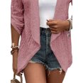 thumbnail image 4 of DYMADE Women Long-Sleeved Shawl With Lace Hollow Crochet Cardigan Jacket With Rollable Sleeves, 4 of 4