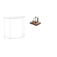 thumbnail image 1 of Mesa Auxiliar De Acrílico Para Espacios Pequeños Con Base De Madera, Organizador Y Porta Pañuelos Para Baño, Sala De Estar, Cocina, Oficina, Comedor Y Decoración., 1 of 8