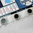 thumbnail image 4 of Feelyou Teens Baseball Player Black Out Curtains, Square Plaid Curtains Pack of 2 (42x63 Each), Cartoon Sport Theme Bedroom Curtains, Curtains and Drapes Room Decor, 4 of 6