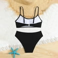 thumbnail image 5 of Gamivast Girls Swimsuits Size 10-12 Cute Two Piece Bikini for Teens Front Cross Beach Swimwear Bathing Suits Sports Bathing Suit Black12Y Trajes De Baño Para Niños Y Niñas, 5 of 6