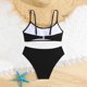 thumbnail image 5 of Odeerbi 8-14 Años Niñas Playa de Verano Bikini de Cuerda Traje de Baño Hawaiano Traje de Baño de Color Sólido Traje de Baño de Dos Piezas Set, 5 of 6