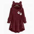 thumbnail image 3 of dazeni Women's Blanket Hoodie Sweatshirts Wearable Hoodie Blanket Oversized Hooded Sweatshirt with Pocket Sherpa Fleece Plush Hoodies, 3 of 4