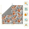 thumbnail image 3 of Naloa Vintage Blue Fox Family A Dish Drying Mat for Kitchen Counter, Heat Resistant Drainer Mats, Absorbent Draining Mat,Dish Rack Pad,16"x18", 3 of 8