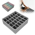 thumbnail image 3 of 24 Grid Sock Organizer Non Woven Fabric Storage Solution For Underwear Accessories Space Saving Closet Organizer Home Textile, 3 of 7