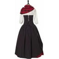 thumbnail image 4 of Women's Traditional Scottish Plaid Dress Highland Renaissance Reenactment Christmas Outlander Gown, 4 of 8