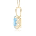 thumbnail image 2 of Angara Natural 1.5 Ct. Aquamarine Solitaire Pendant Necklace in 14K Yellow Gold for Women with 18 Inches Chain, 2 of 8